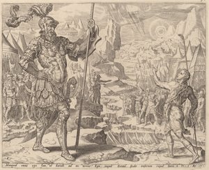 David Meeting Goliath by after Maerten van Heemskerck