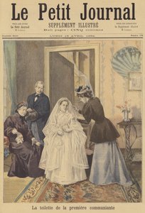 A Girl Getting Ready for First Communion