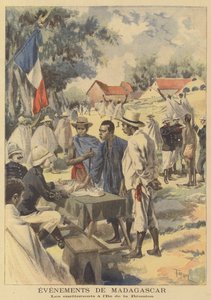 Conscripts on the Island of Reunion Enrolling to Serve in the French Army in Madagascar by after Oswaldo Tofani