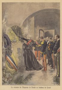 Wreath from Tsar Nicholas II of Russia Placed on the Tomb of President Carnot of France