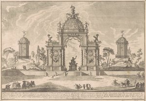The Seconda Macchina for the Chinea of 1756: The Temple of Ceres by after Paolo Posi Giuseppe Pozzi
