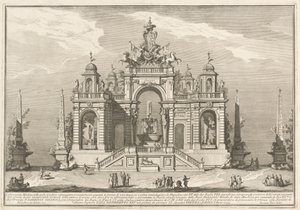 The Seconda Macchina for the Chinea of 1754: An Allegory of Waterworks by after Paolo Posi Giuseppe Vasi