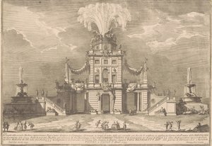 The Seconda Macchina for the Chinea of 1755: A Royal Hunting Lodge by after Paolo Posi Giuseppe Vasi