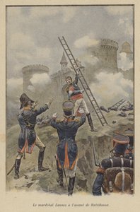 Marshal Lannes at the Assault on Ratisbon, 1809 by after Paris
