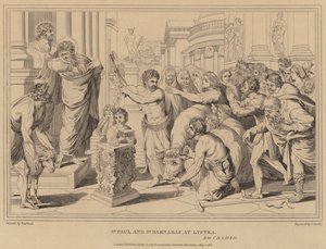St Paul and St Barnabas at Lystra, Acts by after Raphael