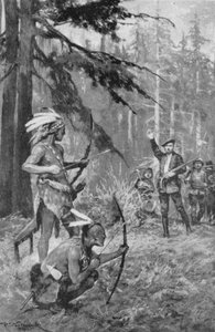 Jacques Cartier Comes Across Natives in a Forest Near the St Lawrence River
