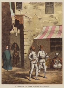 A street in the Arab quarter, Alexandria by after Richard Simkin
