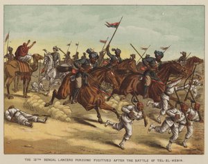 The 13th Bengal Lancers pursuing fugitives after the Battle of Tel-El-Kebir