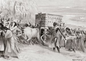 A funeral procession during the XIX Dynasty, ancient Egypt, from Hutchinson