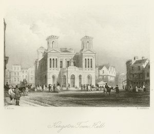 Kingston Town Hall by after Thomas Allom