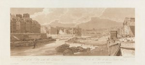 View of the City with the Louvre. 1802; Plate 3 from Views in Paris, the Emanuel Volume by after Thomas Girtin