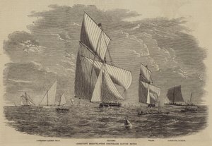 Lowestoft Regatta, the First-Class Cutter Match by after Thomas Harrington Wilson