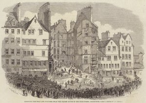 Removing the Dead and Wounded from the Fallen House in the High-Street, Edinburgh