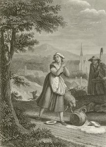 The Milkmaid and the Pot of Milk by after Tony Johannot