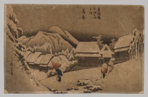 Kambara: Evening Snow by after Utagawa Hiroshige