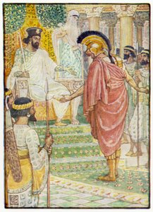 He stood silent before the king