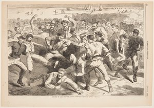 Holiday in Camp – Soldiers Playing "Foot-Ball" by Winslow Homer