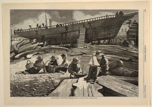 Ship-Building, Gloucester Harbor, from Harper