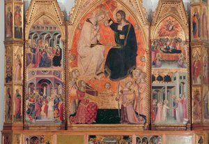 Polyptych of the Coronation of the Virgin by also Manfredi de Battilori Bartolo di Fredi