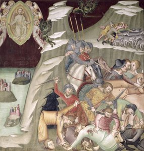 The Massacre of the Servants and Herdsmen of Job by also Manfredi de Battilori Bartolo di Fredi