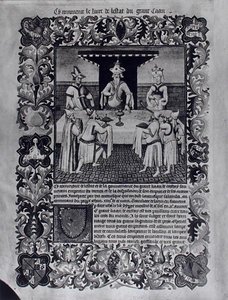 The Great Khans feast, from Livre des Merveilles du Monde, c.1410-12