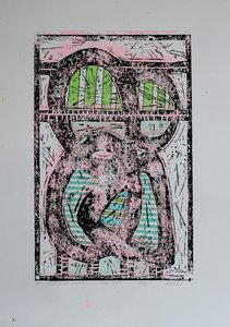 Abstract Pink Embrace by andrea de ranieri