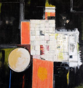 Orange Geometric Grid by andrea de ranieri