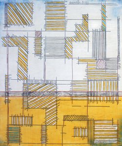 Yellow Grid Abstract by andrea de ranieri