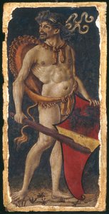 Wild Man with Shield, to the Left