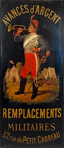 At the Hussar. Sign of a Military Replacement Office. 17 Rue des Petits-Carreaux, 11th Arrondissement, Paris by anonymous 