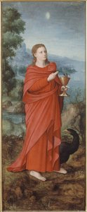 Saint John at Patmos by anonymous 