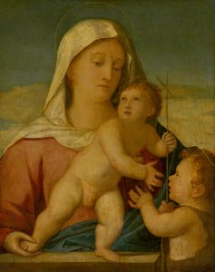 Madonna and Child with Saint John the Baptist by anonymous 