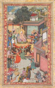 Circumcision ceremony for Akbar’s sons, painting 126 from an Akbar-nama (Book of Akbar) of Abu’l Fazl (Indian, 1551–1602) by attributed to Dharam Das