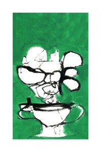 Abstract Green Floral by cartissi