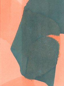 Abstract Teal Coral Wash by cartissi