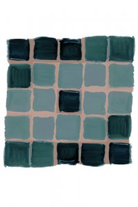 Abstract Teal Grid by cartissi