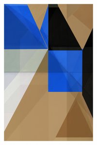 Crisp Abstract Blue Geometry by cartissi
