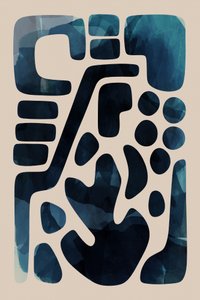 Deep Blue Fluid Shapes by cartissi