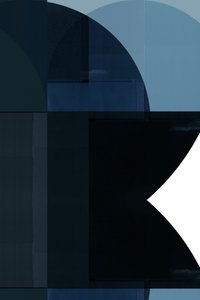 Deep Blue Geometric Arcs by cartissi