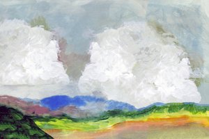 Dreamy Cloudscape Valley by cartissi