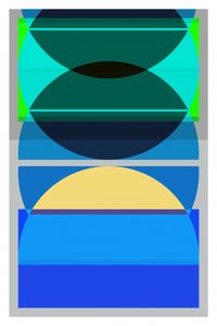 Geometric Blue Yellow Layers by cartissi