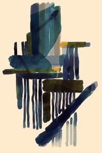 Modern Abstract Blue Strokes by cartissi