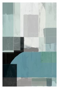 Modern Blue Abstract Blocks by cartissi