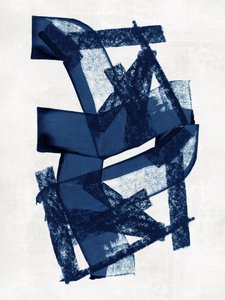 Modern Indigo Brushstrokes by cartissi