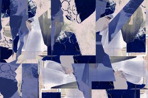 Serene Blue Abstraction by cartissi