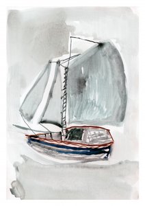 Serene Sailboat Afloat by cartissi