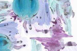 Soft Teal Lavender Abstract