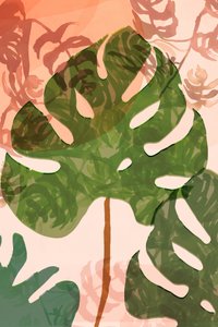 Tropical Monstera Leaves by cartissi