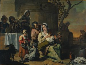 Vintage Scene by circle of Le Nain
