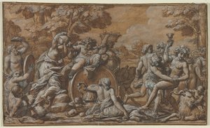 Bacchanal by circle of Pietro da Cortona